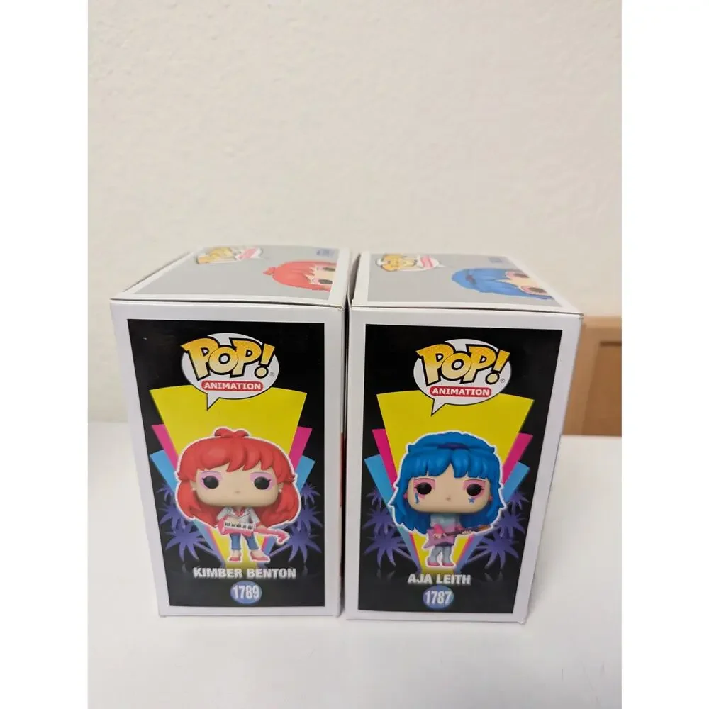 Funko Pop Jem and the Holograms Aja Leith 1787 Kimber Benton 1789 figures in box